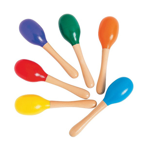 Wooden Painted Maracas
