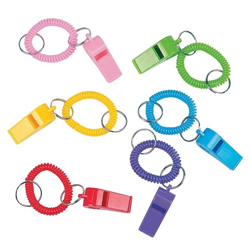 Whistle Expandable Key Chains Whistle Expandable Key Chains