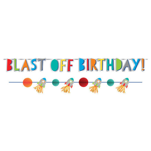 Blast Off Birthday Banner Kit