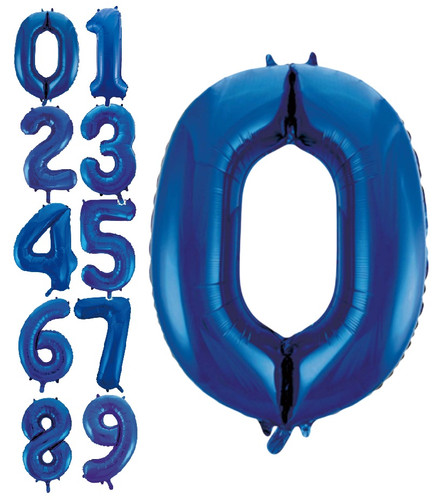 Jumbo Number Mylar Balloons - Blue