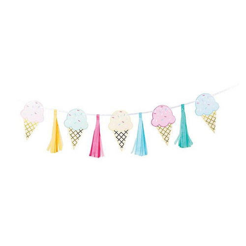 Ice Cream Party Tassel Banner Ice Cream Party Tassel Banner