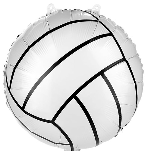 This circular shaped balloon has the look of a classic volleyball. This balloon will inflate to approximately 18 inches.