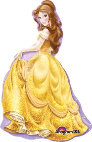 This shaped balloon features Princess Belle in her iconic yellow ball gown. Balloon is approximately 39 inches after inflation.