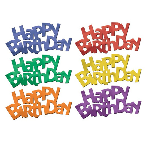 Jumbo Happy Birthday Fanci-Fetti Jumbo Happy Birthday Fanci-Fetti