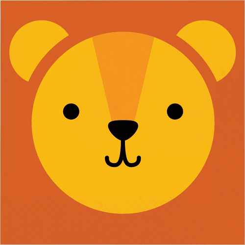 Lion Face Luncheon Napkins Lion Face Luncheon Napkins