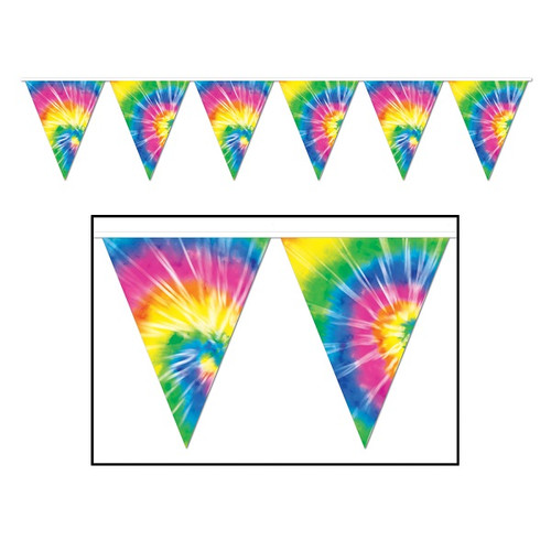Tie-Dyed Pennant Banner Tie-Dyed Pennant Banner