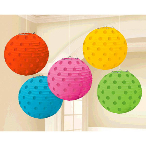 Foil Dot Mini Paper Lanterns Foil Dot Mini Paper Lanterns