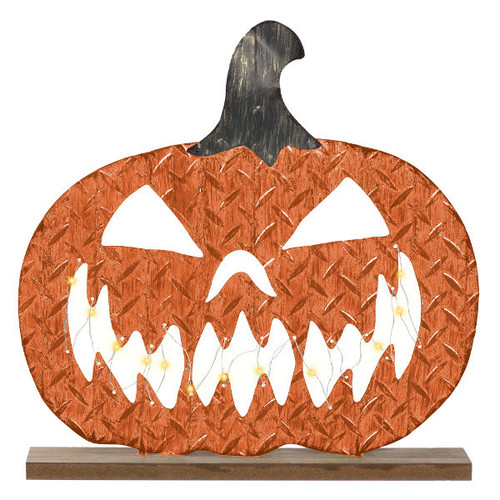 Light Up Pumpkin Standing Sign