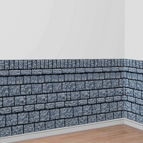 Stone Wall Scene Setter Plastic Room Roll Stone Wall Scene Setter Plastic Room Roll