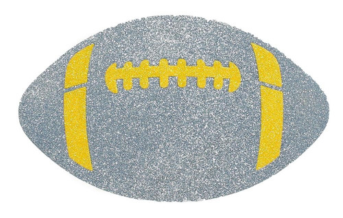 Light Blue & Yellow Glitter Football