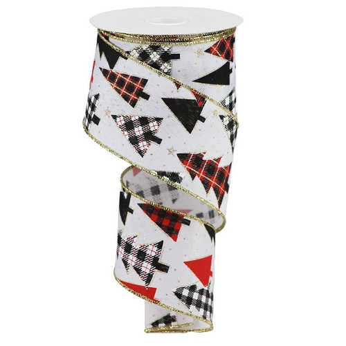 Plaid Trees Ribbon