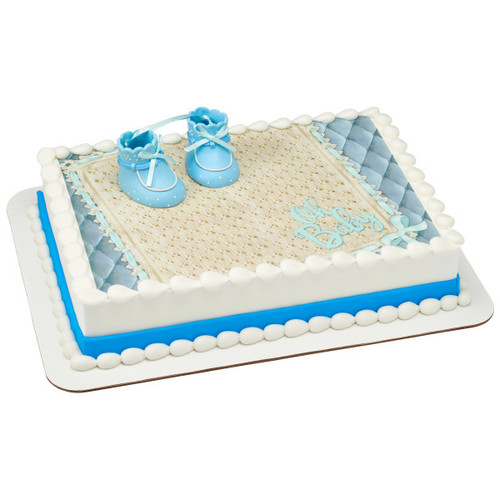 Blue Baby Booties Decoset