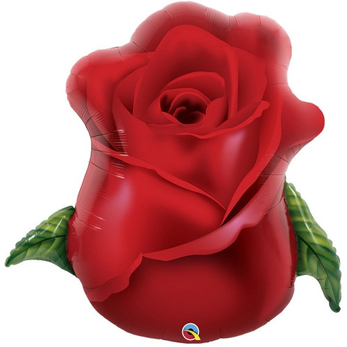 Red Rose Bud Balloon 33in