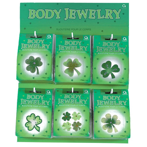 St. Patrick's Glitter Body Jewelry Assortment