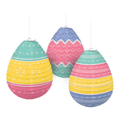 Pretty Pastels Egg Shaped Lanterns
