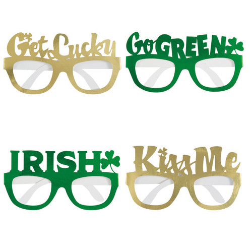St. Patrick's Day Foil Party Glasses