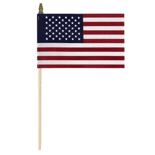 American Flags with Wooden Sticks