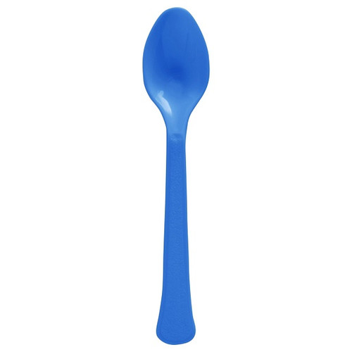 Bright Royal Blue Plastic Spoons Box