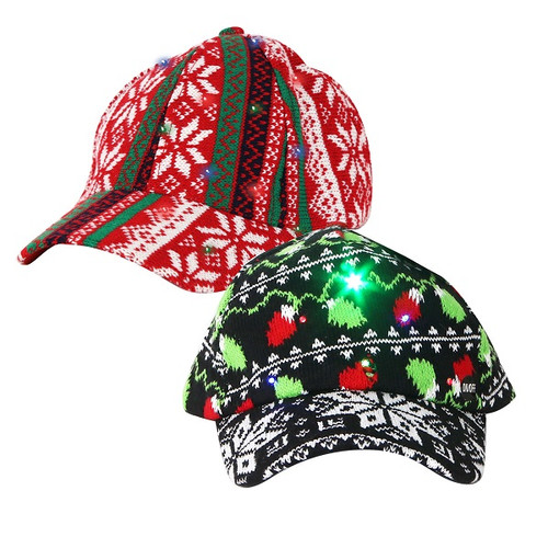 Light Up Ugly Sweater Ball Cap