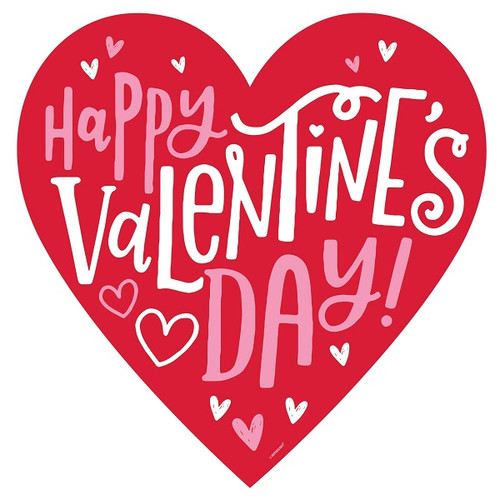 Happy Valentines Day Heart Cutout