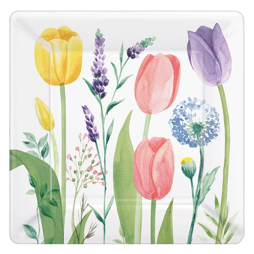 Tulip Garden Luncheon Plates