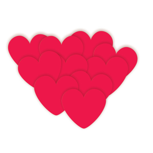 Mini Red Heart Cut Outs