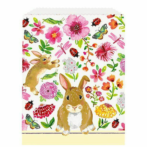 Floral Bunny Paper Treat Bags