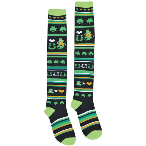St. Patrick's Day Lucky Stripe Knee High Socks