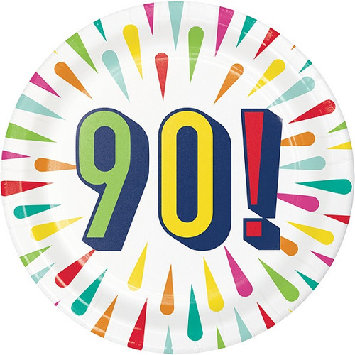 Birthday Burst 90th Luncheon Plates