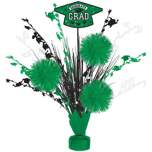Green Grad Tinsel Burst Centerpiece