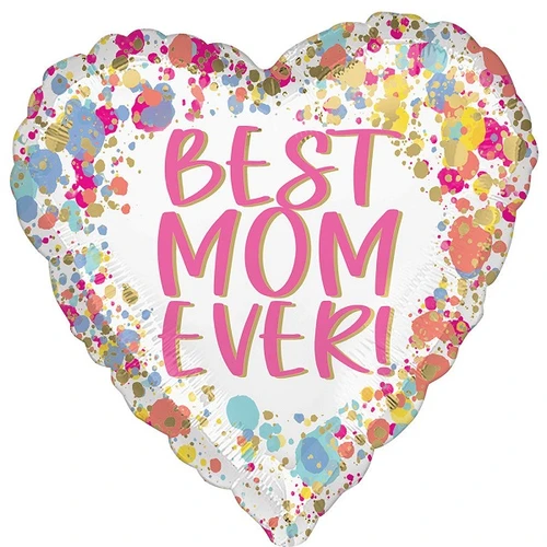 Painted Best Mom Ever Balloon 18in
