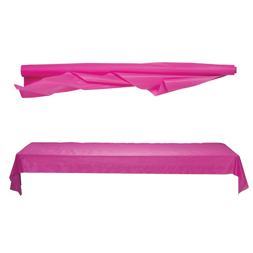 Bright Pink Plastic Table Roll Bright Pink Plastic Table Roll