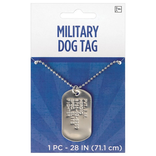 Military Silver Dog Tag Military Silver Dog Tag