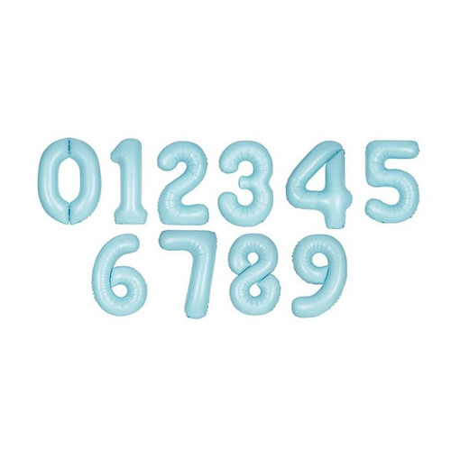 Jumbo Number Mylar Balloons 34in-Matte Blue