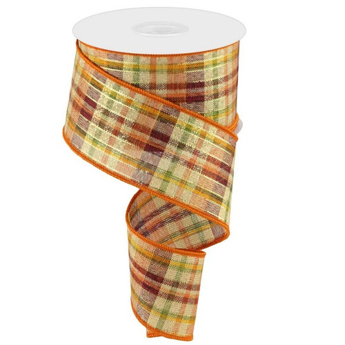Fall Woven Plaid Ribbon Fall Woven Plaid Ribbon