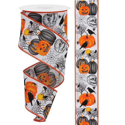 Pumpkin Skull Ribbon Pumpkin Skull Ribbon