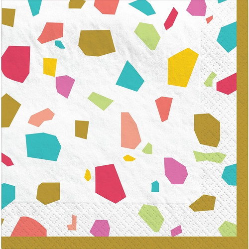 Rainbow Terrazzo Beverage Napkins