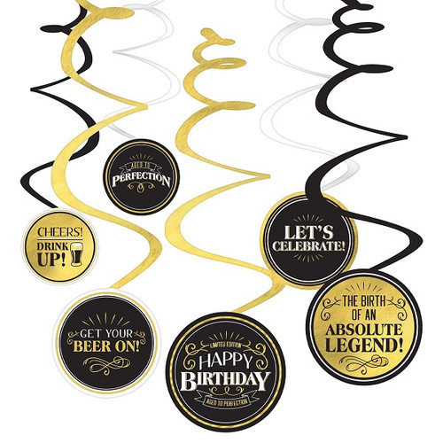 Better with Age Birthday Spiral Decoration Value Pack