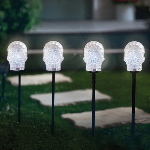 Solar Pathway Skull LED Lights