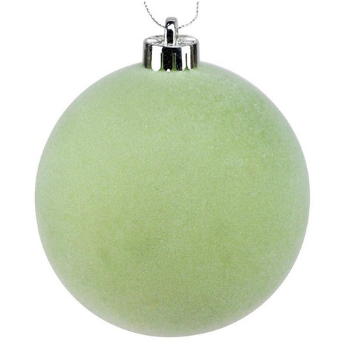 Smooth Flocked Ball Ornament 5in