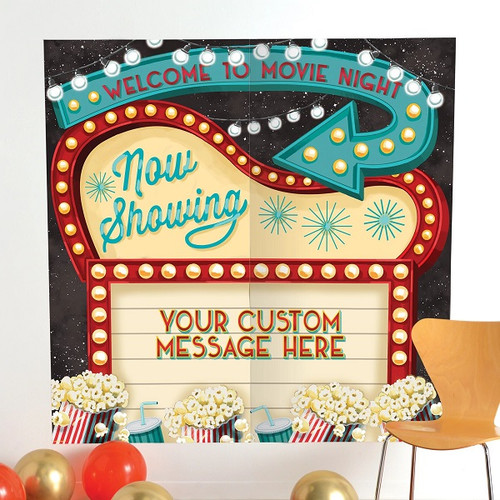 Movie Night Customizable Back Drop Movie Night Customizable Back Drop