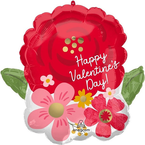 Valentine Florals Balloon 18in