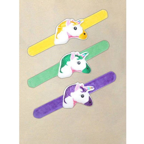 Unicorn Mardi Gras Slap Bracelets