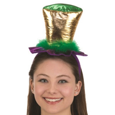 Mardi Gras Mini Hat Headpiece