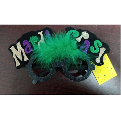 Mardi Gras Glitter Glasses