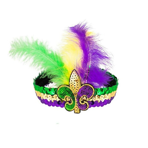 Mardi Gras Fleur De Lis Sequin Headband