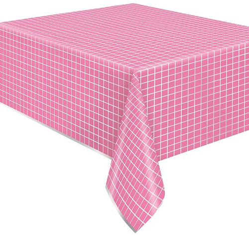 Silver & Bright Pink Foil Table Cover Silver & Bright Pink Foil Table Cover