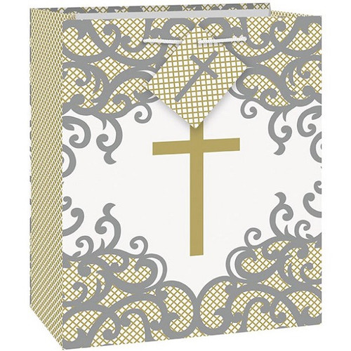 Fancy Gold Cross Gift Bag
