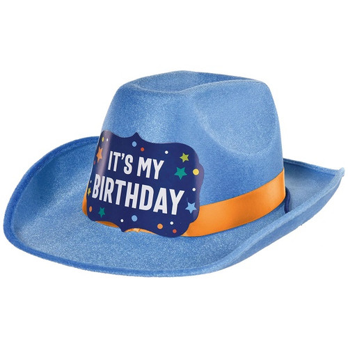 Blue Birthday Cowboy Hat