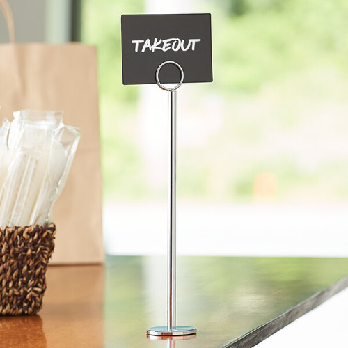 Chrome Card Menu Holder